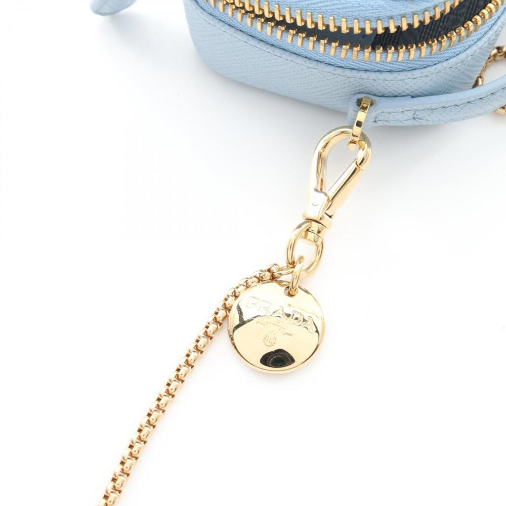PRADA Blue Leather Saffiano Shoulder Bag - Picture 6 of 6